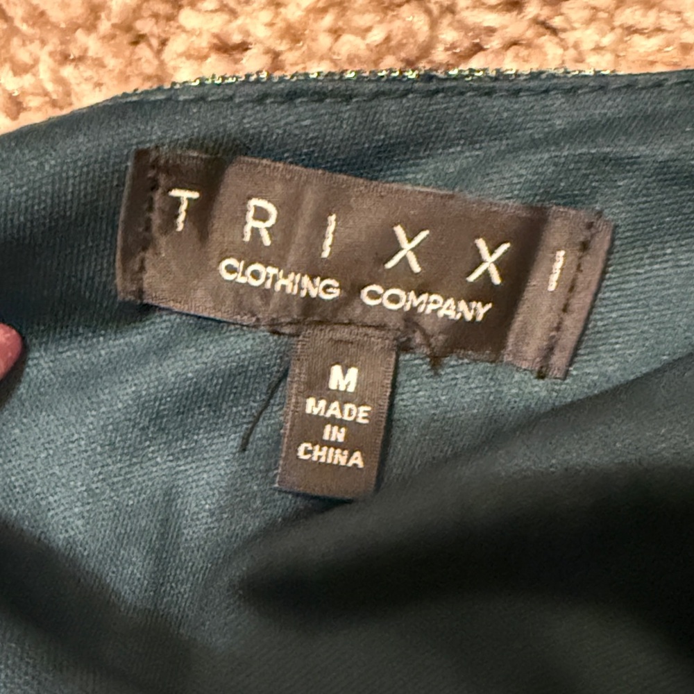Trixxi Sparkling Teal Long Sleeve Dress - Picture 4 of 7
